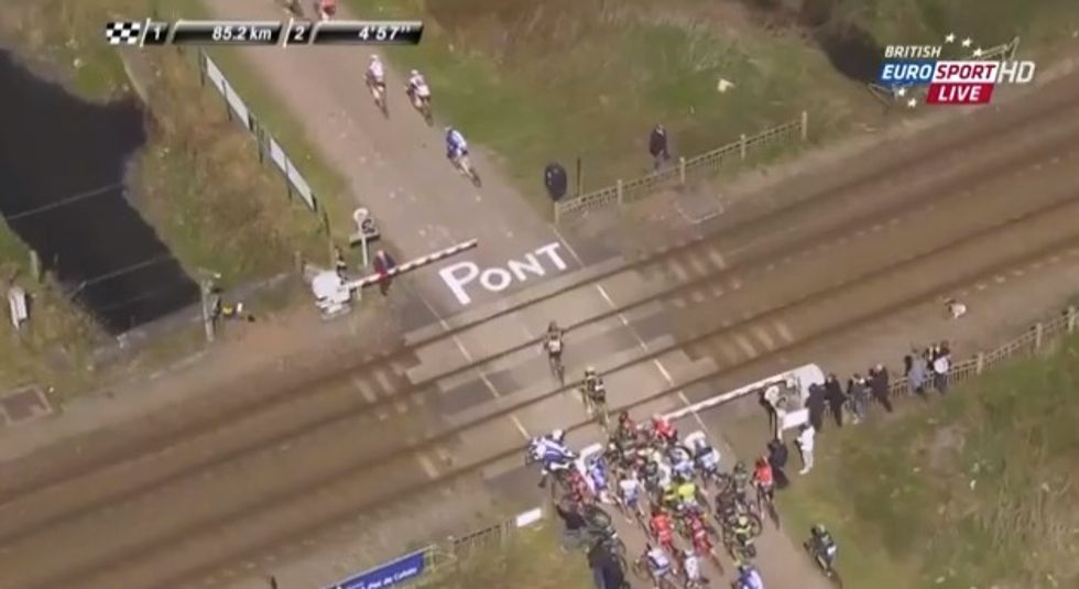 Race Organizers Stop Cyclists From Crossing Tracks Just Before a High-Speed Train Zoomed Through: 'Irresponsible