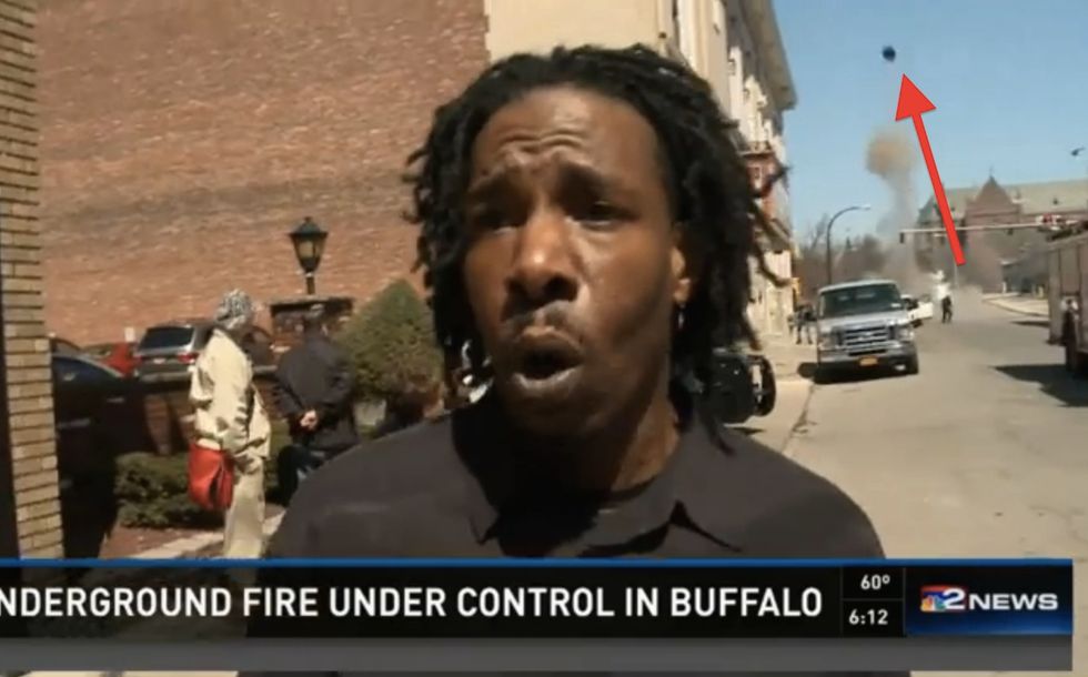 Heads Up, Heads Up, Heads Up!': TV News Interviews Interrupted When Massive Explosion Sends Something Deadly Sky-High