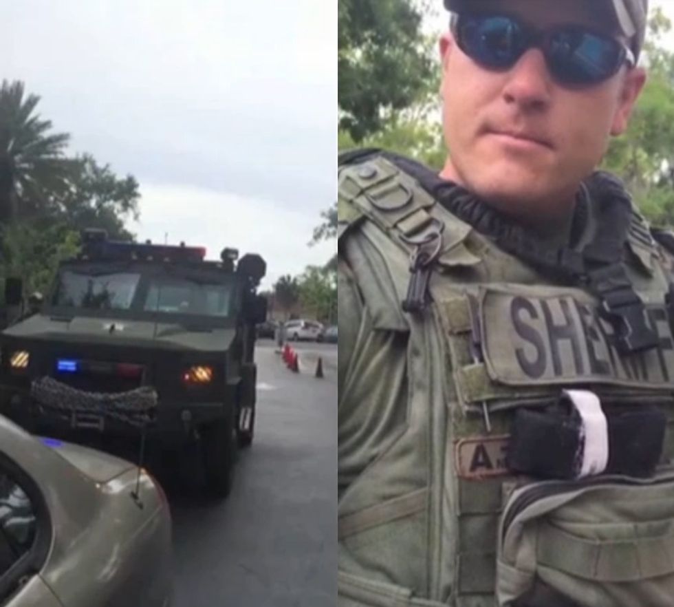 Florida Man Flicks Off Cops in a 'Tank.' They Quickly Pull Him Over and Accuse His Female Passenger of Doing Something Disgusting.