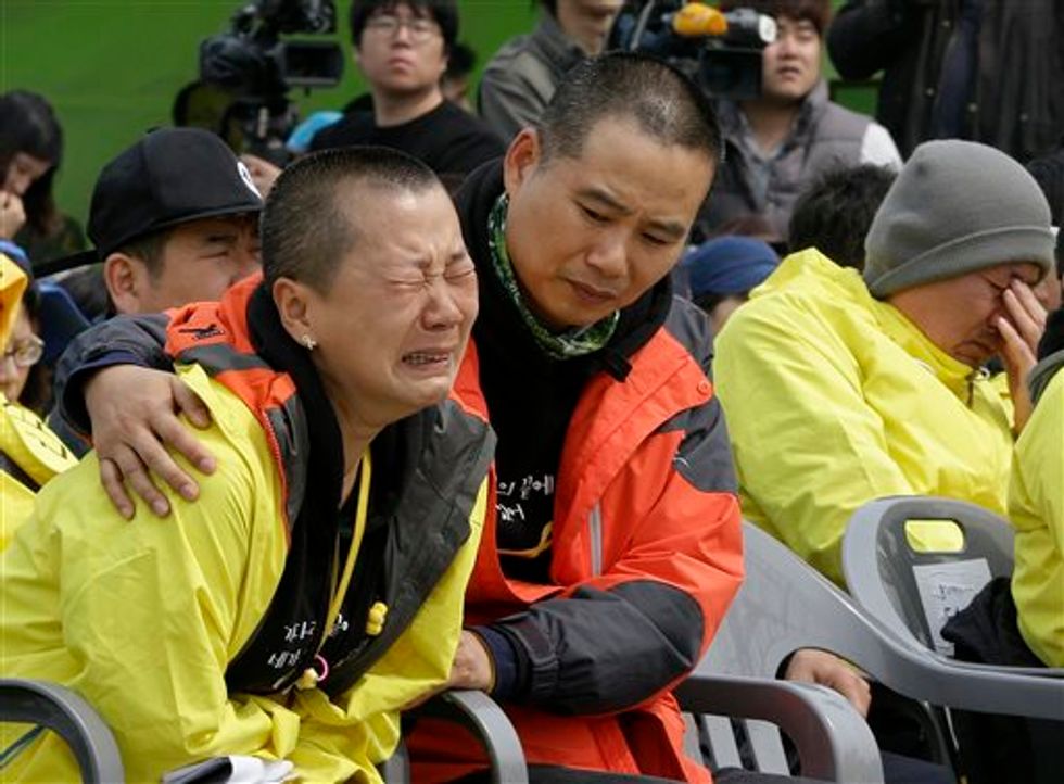 Tears, Anger Mark First Anniversary of S. Korean Ferry Disaster