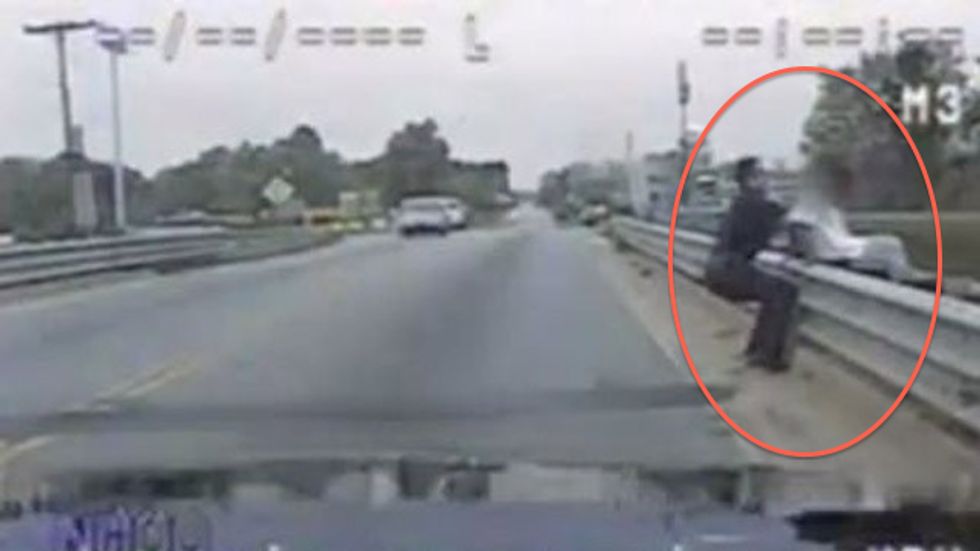 She Dangled Feet Off the Ledge and Said She Was Looking for a 'Way Out' — but a Deputy Wasn't Going to Let That Happen: 'You Are Not Going Out Like This\