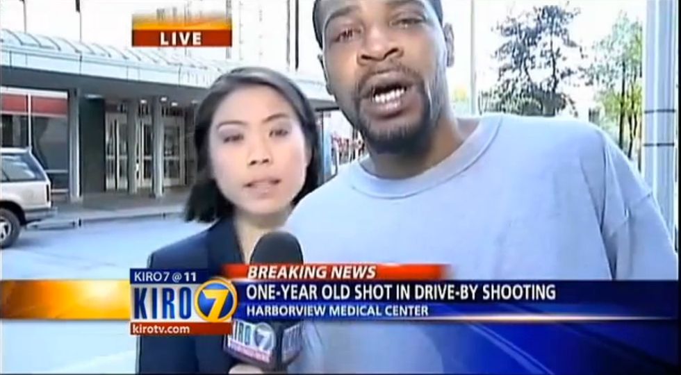 Man Unexpectedly Interrupts Live TV Report, Delivers a Message to Those Who Shot His Baby Niece