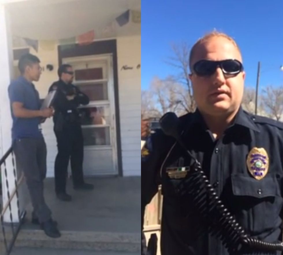 Woman Comes Home to Find Cops Surrounding Her House. They Don't Have a Warrant but They Tell Her Something Outrageous — and It's Because Her Son Spoke Up in School.