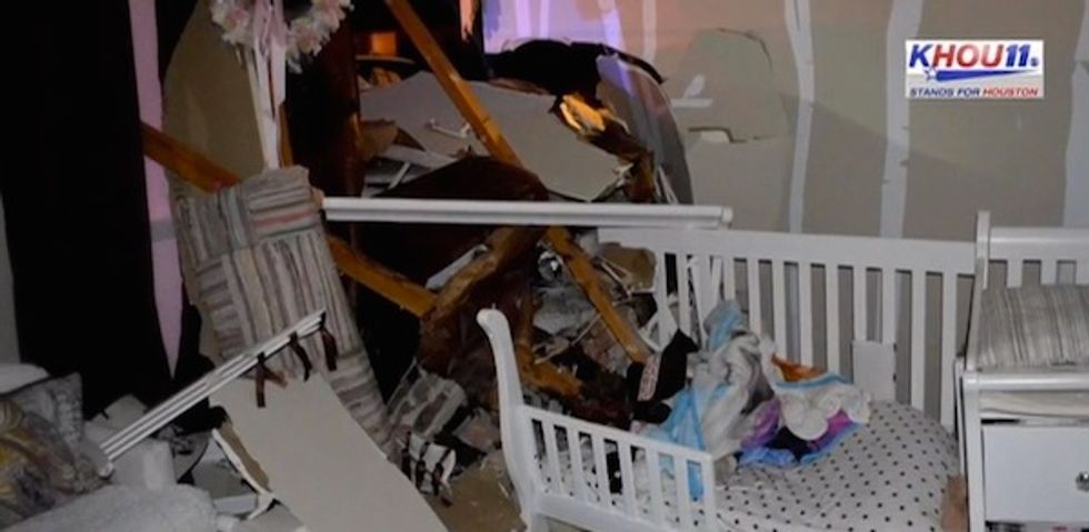 Look at How Close an SUV That Crashed Into a Texas Home Came to a Sleeping Toddler's Bed