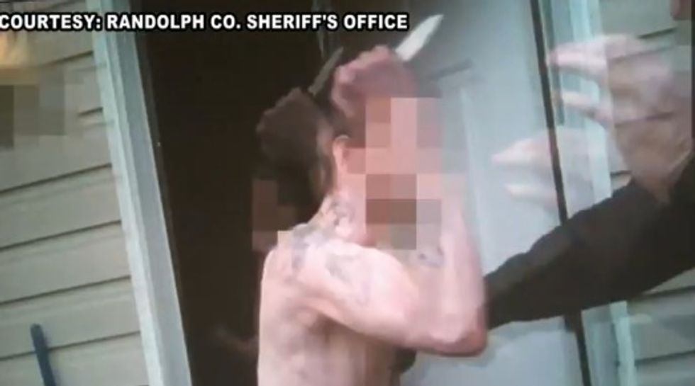 Officer Wearing a Body Camera Captures How Quickly His Comrade Takes Down a Suspect Who Came at Him With a Knife