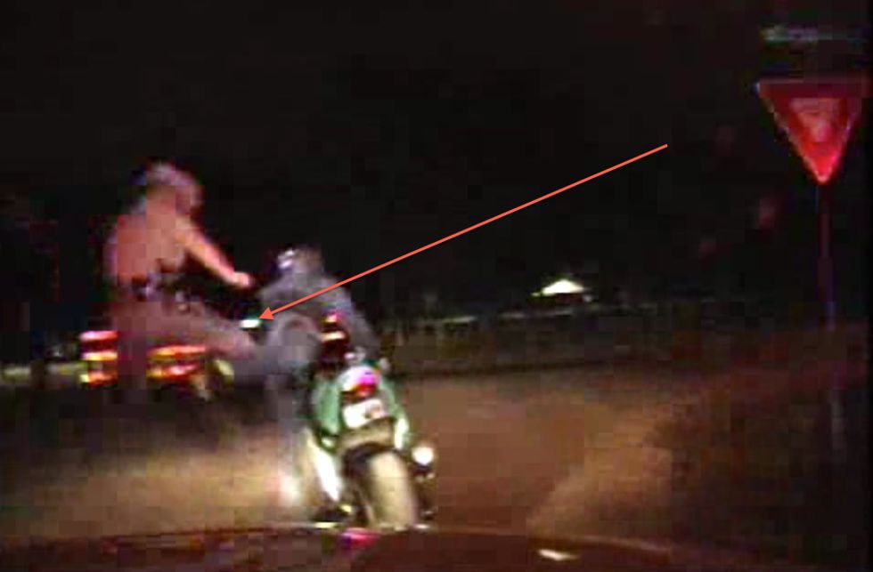Watch: Texas Trooper Goes Full Chuck Norris on Motorcyclist After High-Speed Chase