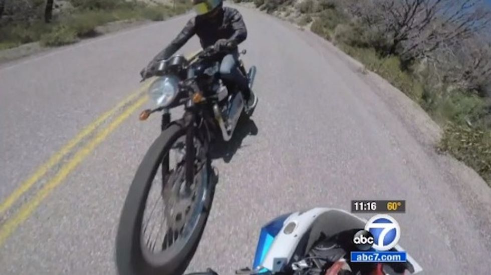 Motorcyclist Speeding on the Wrong Side of the Road Sent Another ...