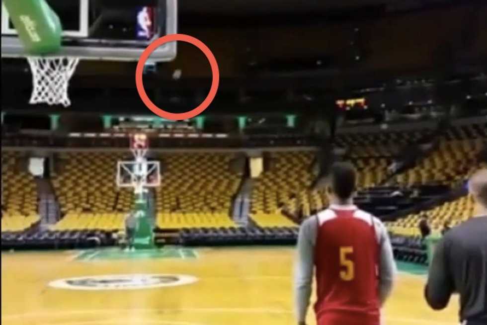 LeBron James Attempts Improbable One-Handed Full-Court Shot