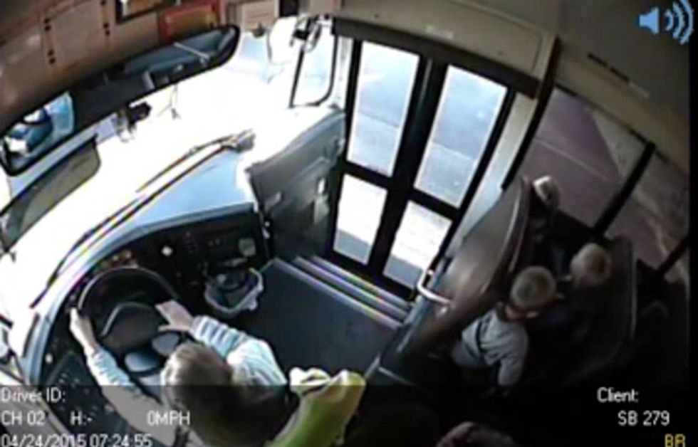 Heart-Stopping Video Captures Driver Speed Past School Bus, Come Within Inches of Hitting Three Kids