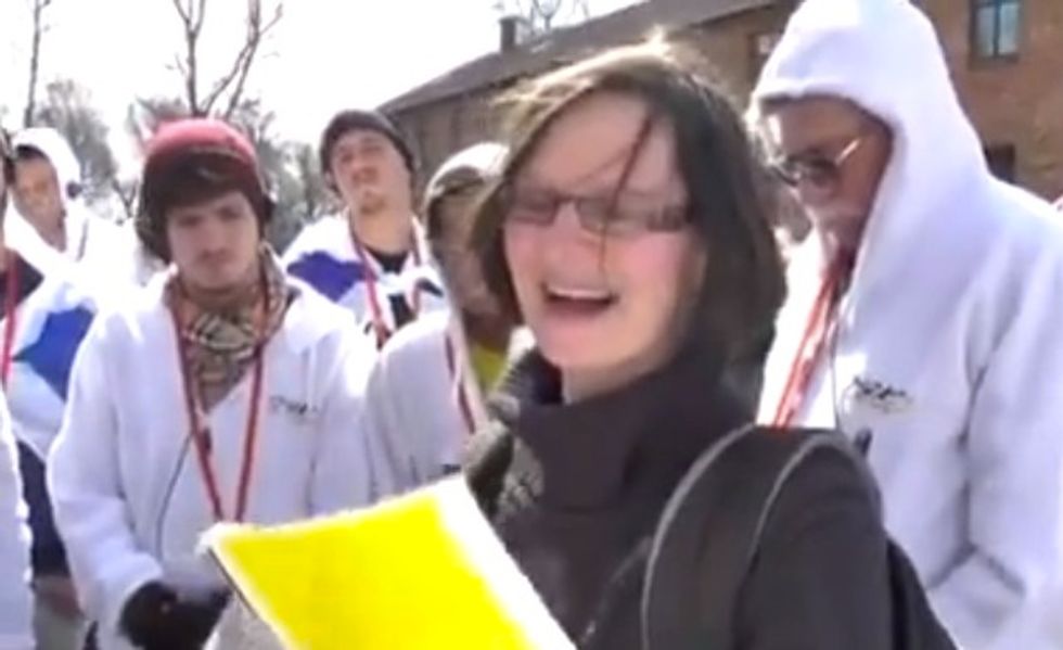 A German Woman Started Putting Yellow Stickers on Israeli Students Visiting Auschwitz. At First They Didn't Get It, but Then It Became Clear