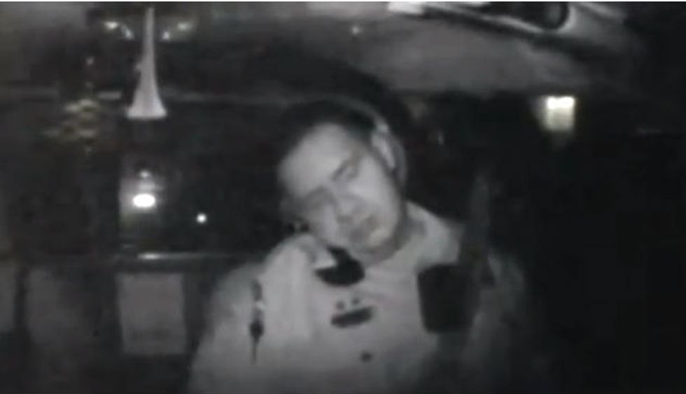 Dashcam Footage Shows Moment Cop Wakes Up From Nap, Then His Sudden Move Immediately After