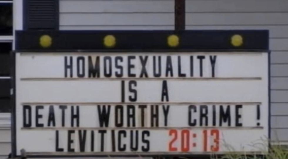As Heinous as Murder': Pastor Defends Fiery Church Billboard Claiming 'Homosexuality Is a Death-Worthy Crime