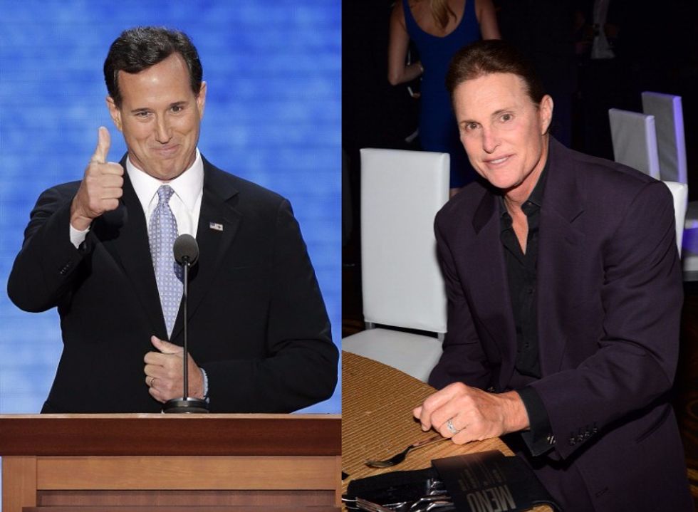 Rick Santorum Was Asked How He Felt About Bruce Jenner Declaring, 'I Am a Woman.' Santorum's Response Might Surprise You.