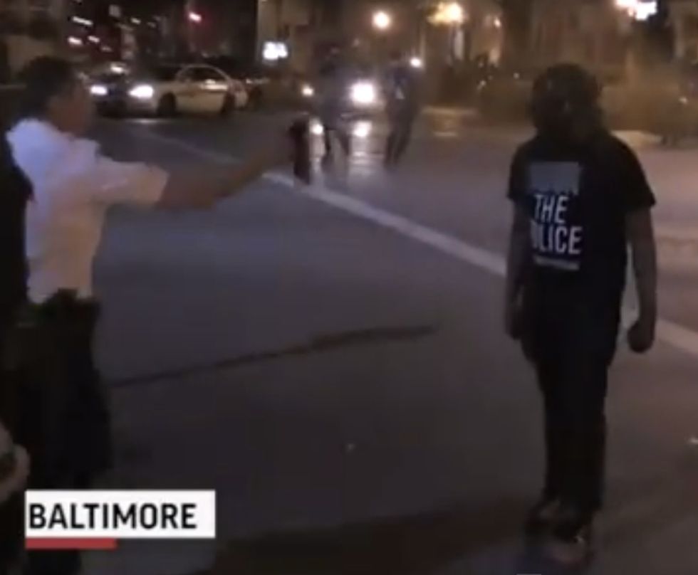 Baltimore Protester Pepper-Sprayed and Arrested on Camera, but It's His Shirt That's Attracting Attention