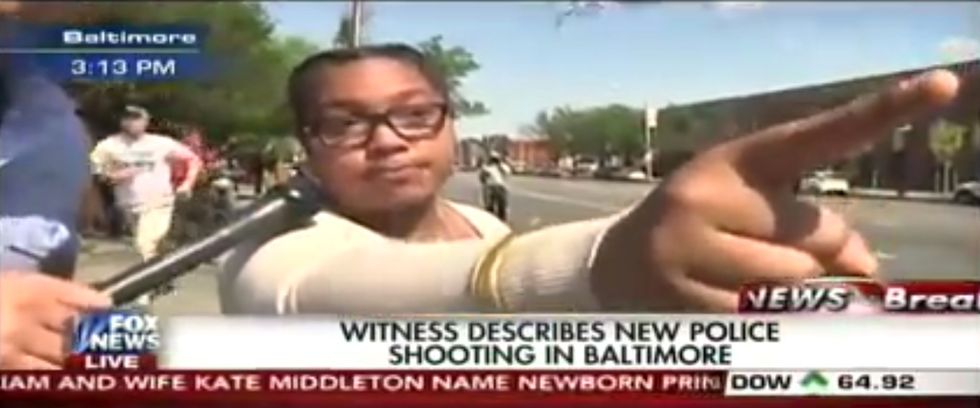 Video: 'Eyewitness' Swears She Saw Police Shoot Unarmed Man in the Back in Baltimore — There's Just One Problem
