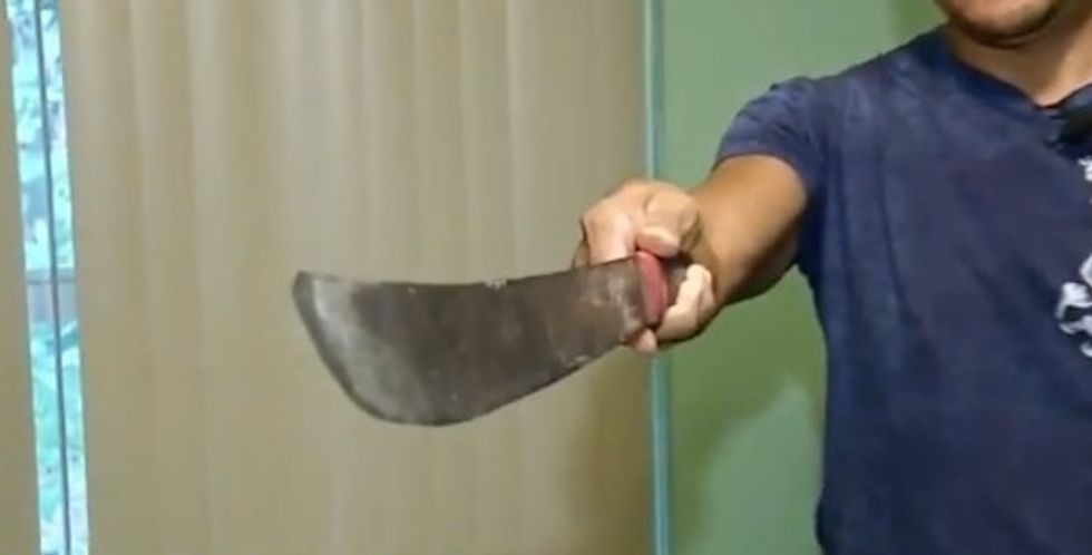Take a Look at the Giant Blade a Father Used to Scare Off Burglars