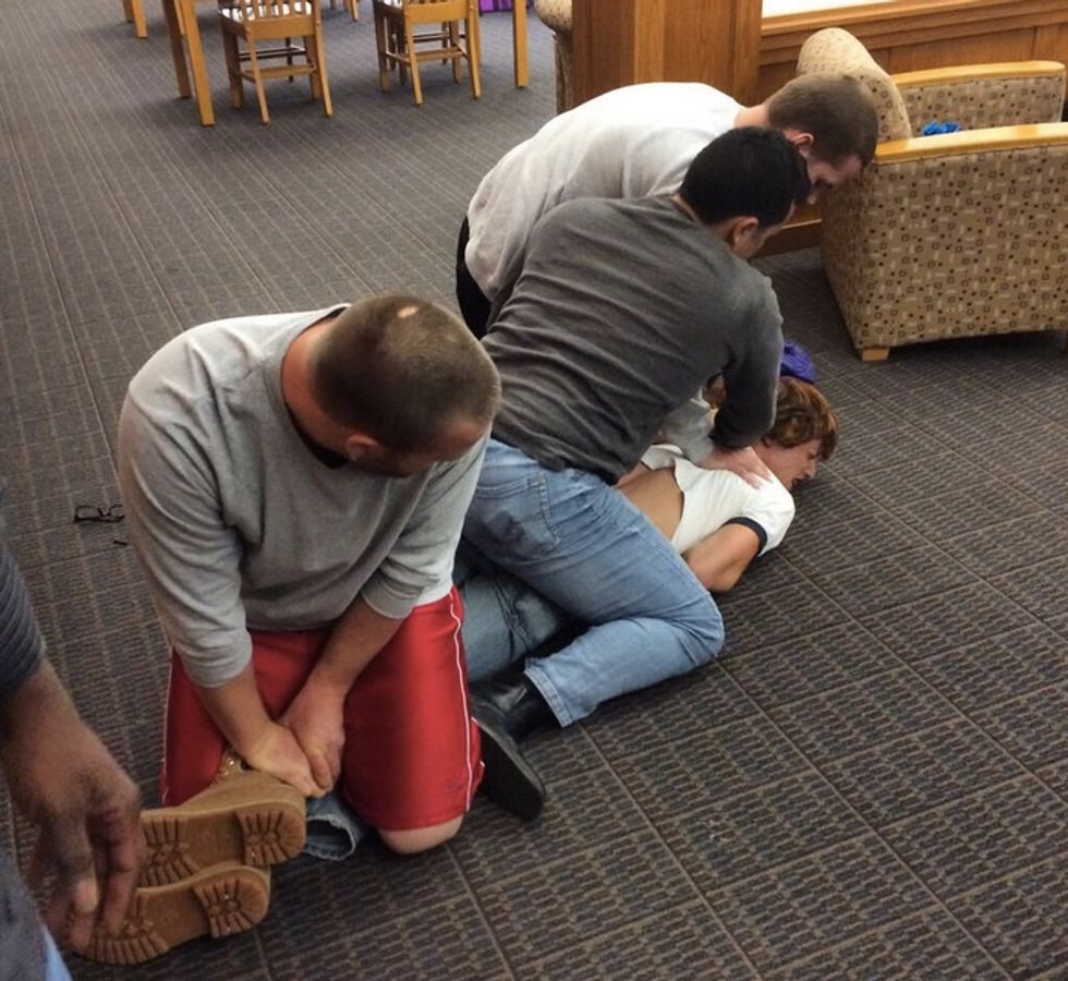 Punk Pulls Knife in College Library After Being Told He's Talking Too Loudly. Little Did He Know He Was Going Up Against an Experienced Soldier.