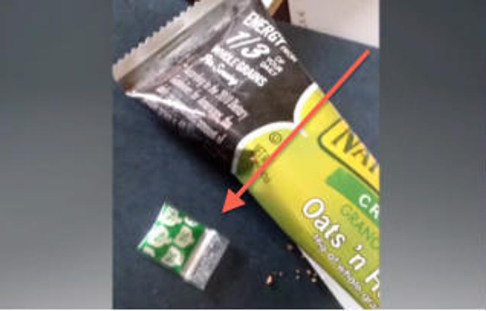 Woman Discovers Substance Inside Her Granola Bar Wrapper That's Definitely Not Supposed to Be There