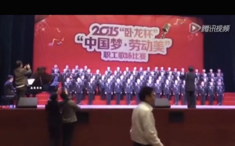 Watch: Something Surreal Is About to Happen to This Chinese Choir