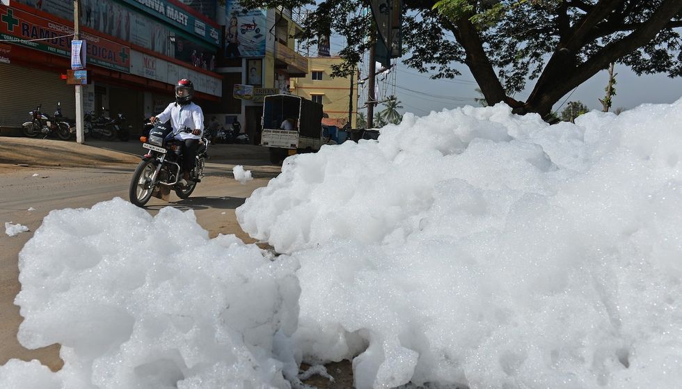 The Disgusting Thing That's Causing Lakes in India to Overflow With Toxic Foam