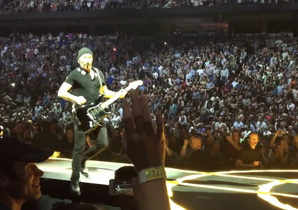Vertigo? Watch What Happened to Famed U2 Guitarist 'The Edge' in the Middle of a Concert