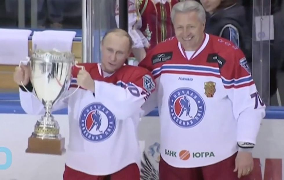 Vladimir Putin Scores an Amazing Eight Goals in One Hockey Game!
