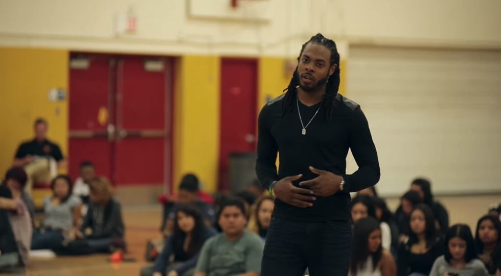 Seahawks' Richard Sherman Travels Back to His Old High School in Compton to Deliver Some Truth