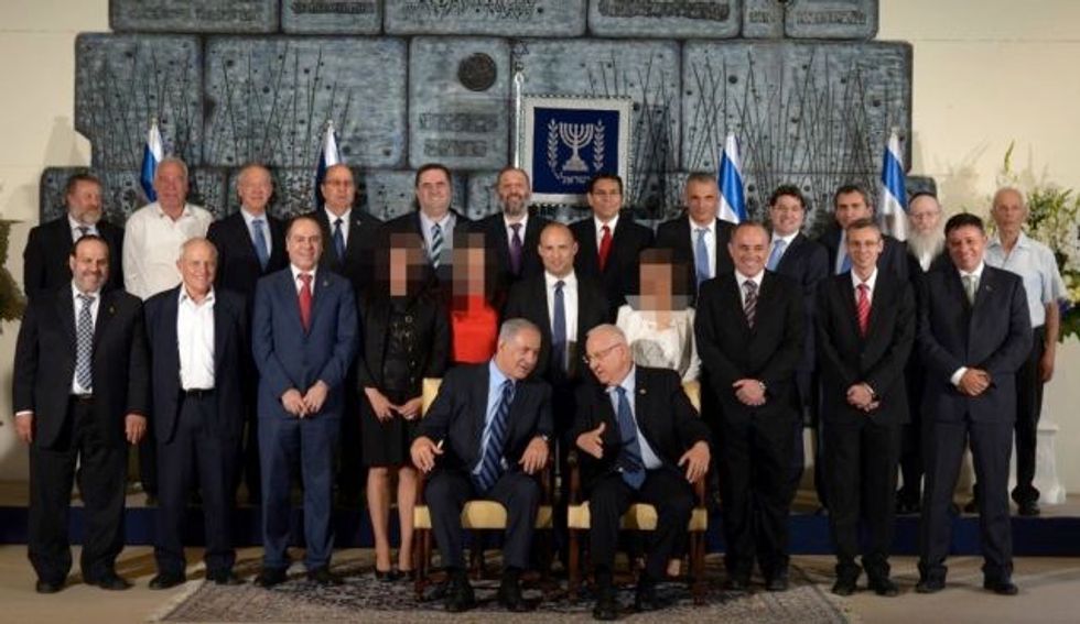 Religious Website Blurs Three Women From Photo of New Israeli Government — but Do You See What Was Missed?