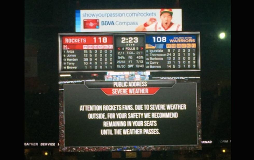 500-Year Flood' Forces NBA Fans and Players to Stay in Arena After Playoff Game Ends