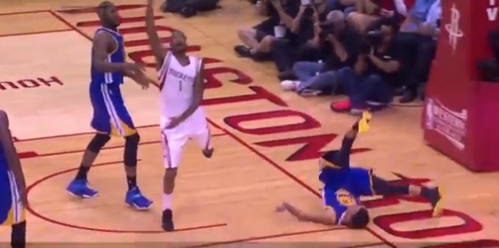 See the Moment the NBA's MVP Took a Nasty Fall on His Neck During Monday's Game