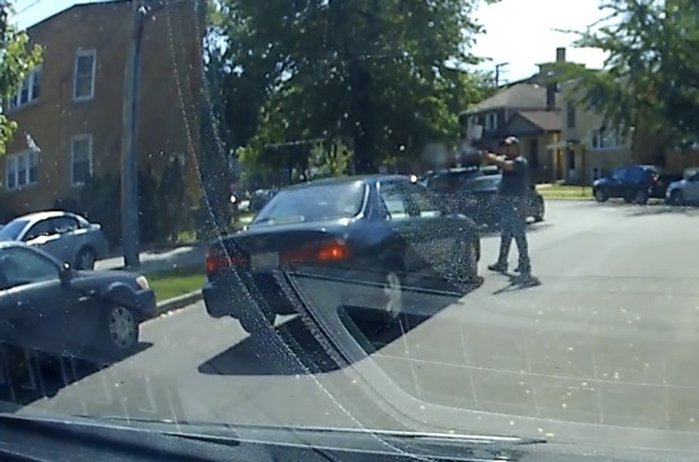 Broad-Daylight Gunfire in Chicago Neighborhood Caught on Dashcam