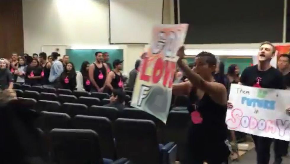 There Is a Future in Sodomy': Protesters Take Over Anti-Gay Marriage Lecture on College Campus