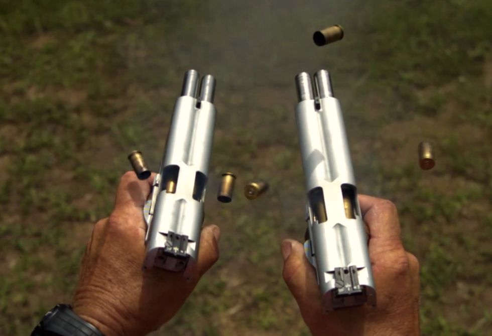 Watch Shooting Legend Empty a Pair of Double-Barreled Pistols in Under Two Seconds