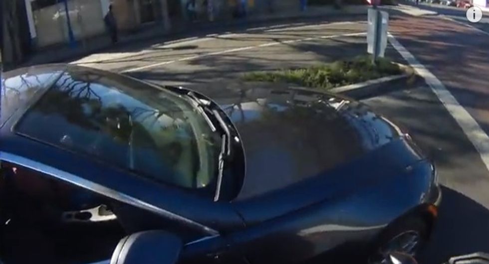 Video: Motorcyclist Experiences a Painful Case of Road Rage After Chastising Driver for Texting
