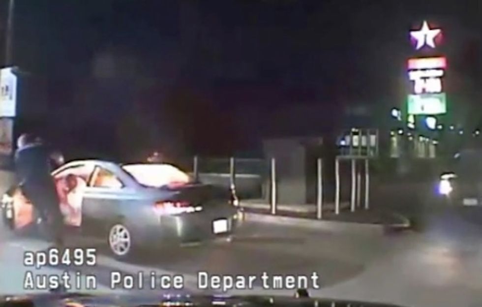 Dashcam Captures Moment Suicidal Man Sets His Car on Fire as Cops Approach