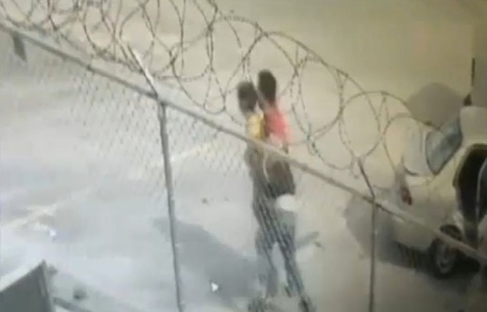 Surveillance Video Shows Cuban Father Scrambling to Protect Children From Gunman After Completing His First Day at Work in the U.S.