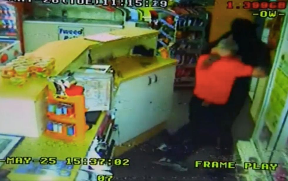 Trio of Thugs Likely Figured on an Easy Heist With 'Small' Gray-Haired Man Behind the Counter. They Figured Wrong.