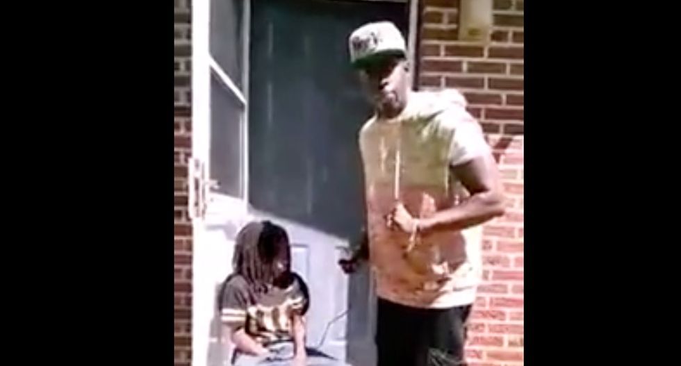 Father Starts to Discipline His Child, Then Turns to Camera & Delivers Message to Parents Everywhere