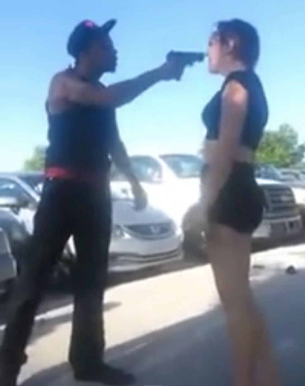Terrifying Video: Man Sticks a Gun in Two Women's Faces During an Argument at a Public Park