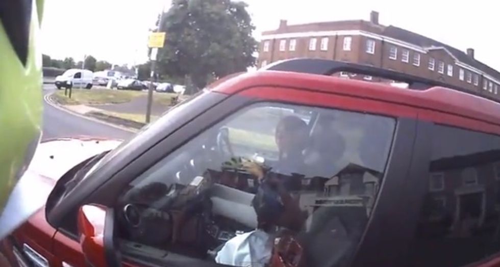 Cyclist Sees Woman Doing Something 'Absolutely Ridiculous' While Driving and Stops to Call Her Out