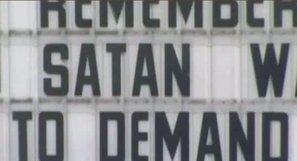 Church Sign About Satan Had One Woman so Shocked That She Did a U-Turn to do a Double-Take