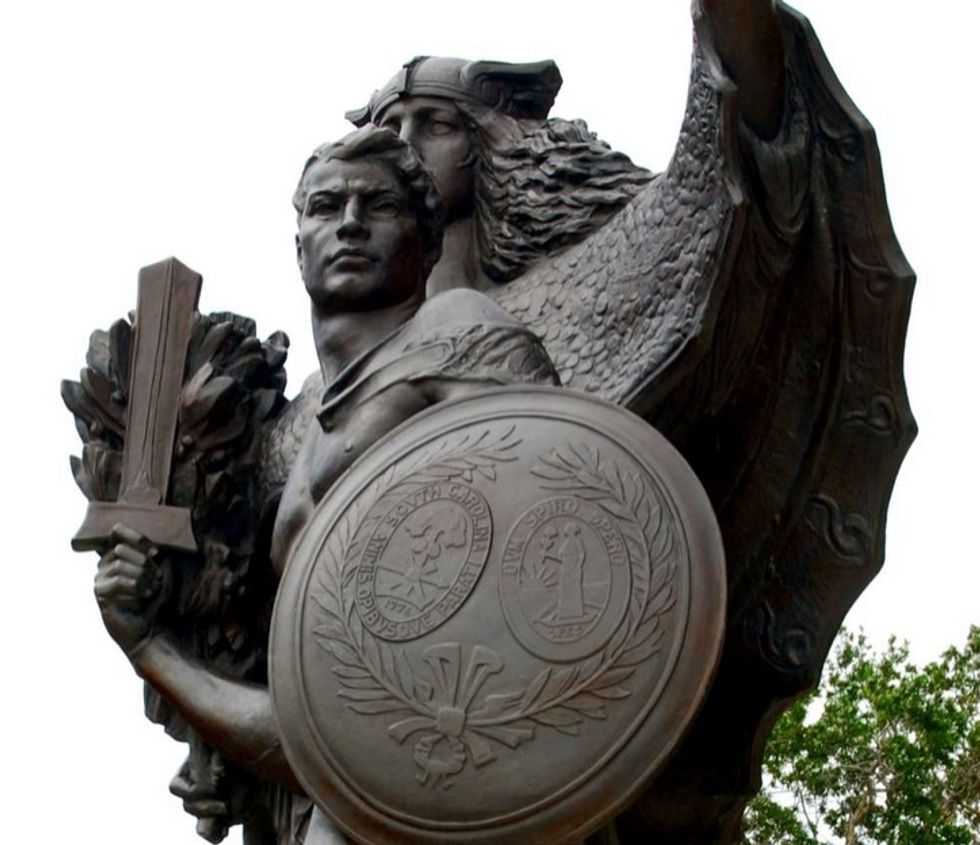 Charleston Confederate Monument Vandalized With Red Graffiti: 'This Is the Root of Our Evil