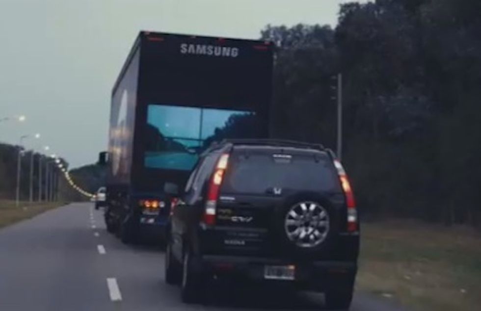 If You’ve Ever Been Annoyed by a Huge Truck Blocking Your View, Samsung Hopes to Change That With This New Tech