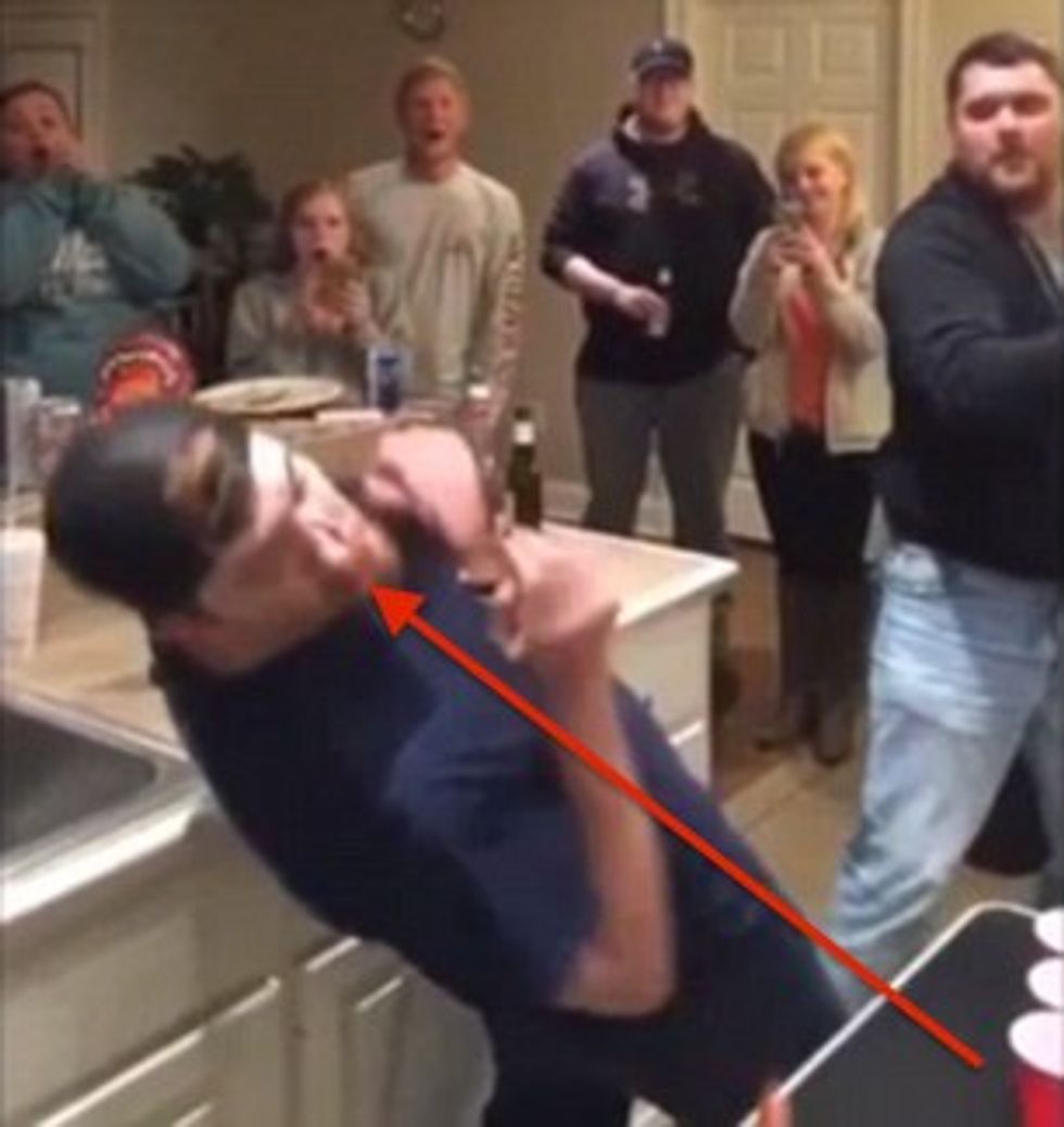 GRAPHIC: Man Wielding Massive Sword at Apparent Drunken Gathering Slices Man's Nose Off in Stunt Gone Horribly Wrong