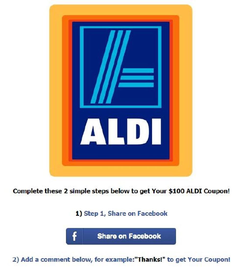 Beware: There’s an Aldi Facebook Scam Going on and You Shouldn’t Fall for It