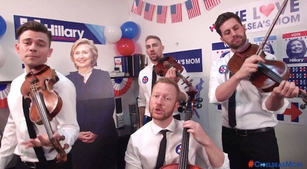 The new pro-Hillary music video parodying a song about a sexy mom that 'can't be unseen