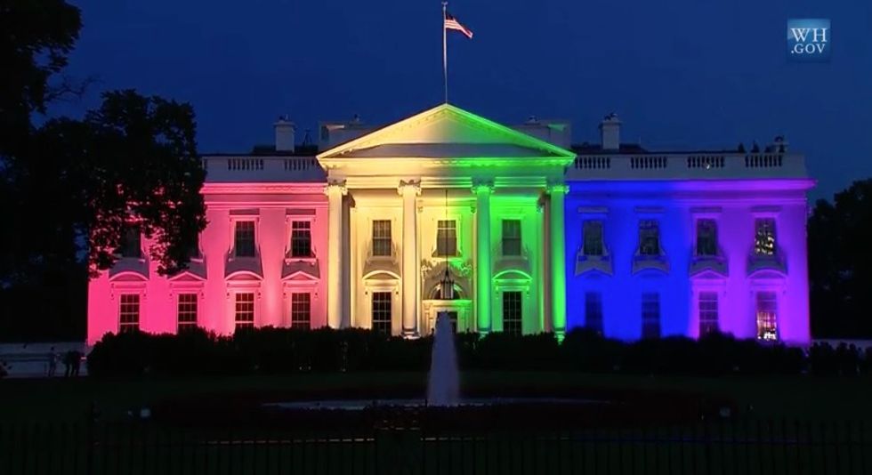 White House Lit in Rainbow Colors to ‘Celebrate New Chapter’ in Same-Sex Rights