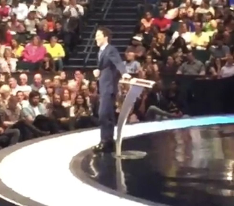 This Is Crazy!': Hecklers Take Turns Interrupting Joel Osteen During Church Service
