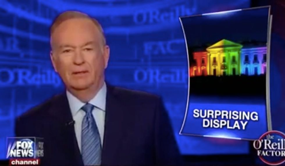Three Obama Quotes About 'God' and Traditional Marriage That Bill O'Reilly Just Used to Make a Point About the White House's Rainbow Light Display