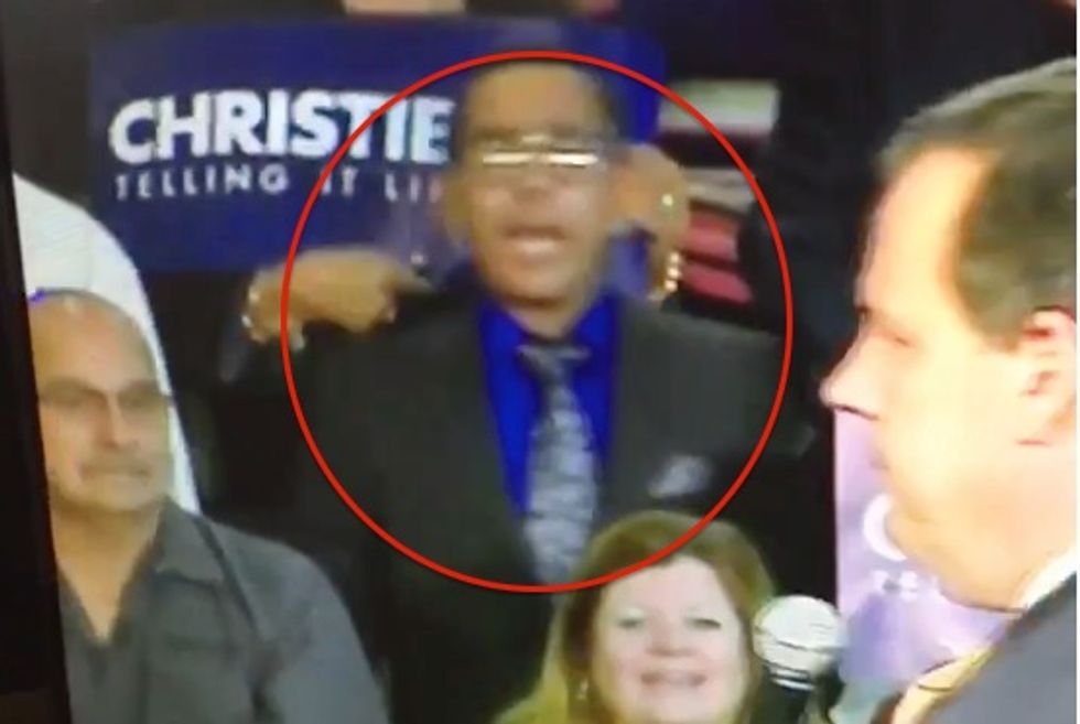 This Guy in the Background of the Christie Announcement Stole the Show